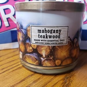 Bath & Body Works Mahogany Teakwood 3-Wick Candle w/ Special Lid